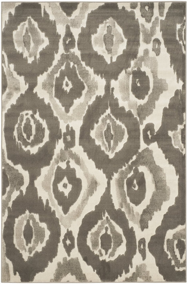 Safavieh Porcello Contemporary Area Rug Runner - Elegant Turkish Craftsmanship For Stylish Hallways & Corridors Ivory ,Dark Grey Polypropylene Pile Prl7736a-4