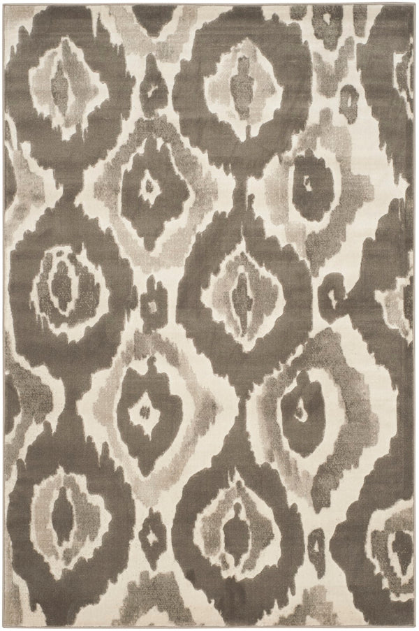 Safavieh Porcello Chic Contemporary Area Rug - Stylish Modern Pattern For Sophisticated Home Decor Ivory ,Dark Grey Polypropylene Pile Prl7736a-3