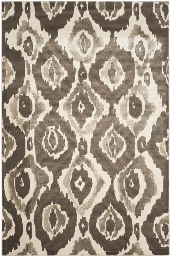 Safavieh Porcello Chic Contemporary Area Rug - Stylish Modern Pattern For Sophisticated Home Decor Ivory ,Dark Grey Polypropylene Pile Prl7736a-3