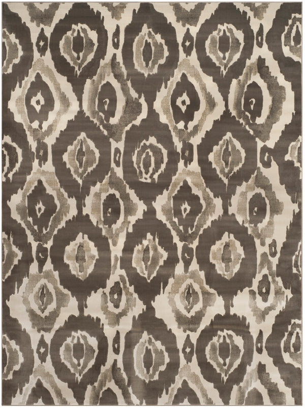 Safavieh Porcello Chic Contemporary Area Rug - Stylish Modern Pattern For Sophisticated Home Decor Ivory ,Dark Grey Polypropylene Pile Prl7736a-3
