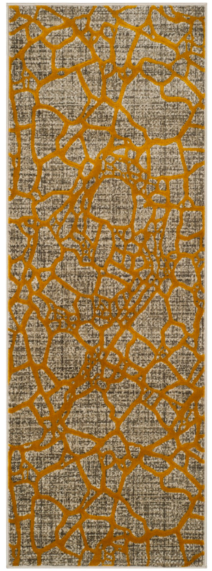 Safavieh Porcello Contemporary Area Rug In Elegant Purple And Grey - Modern Design For Any Room Decor Light Grey ,Yellow Polypropylene Pile Prl7737c-4