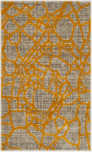 Safavieh Porcello Contemporary Area Rug In Elegant Purple And Grey - Modern Design For Any Room Decor Light Grey ,Yellow Polypropylene Pile Prl7737c-4