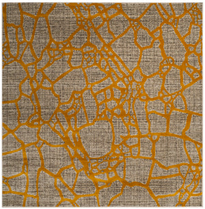 Safavieh Porcello Contemporary Area Rug In Elegant Purple And Grey - Modern Design For Any Room Decor Light Grey ,Yellow Polypropylene Pile Prl7737c-4