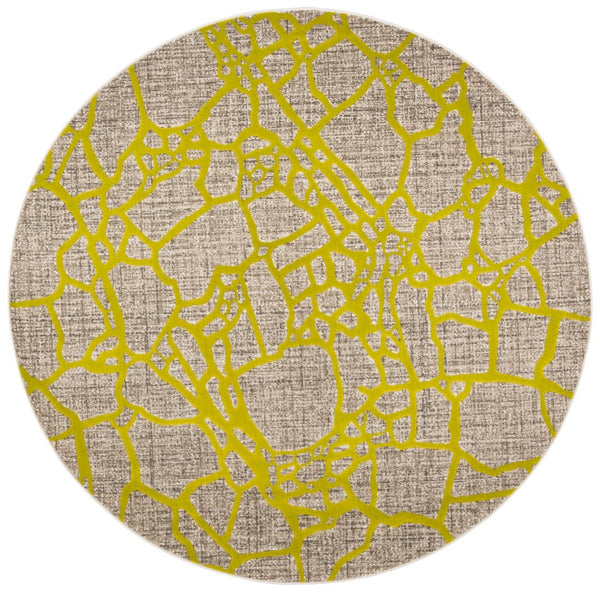 Safavieh Porcello Contemporary Area Rug In Elegant Purple And Grey - Modern Design For Any Room Decor Light Grey ,Green Polypropylene Pile Prl7737g-4