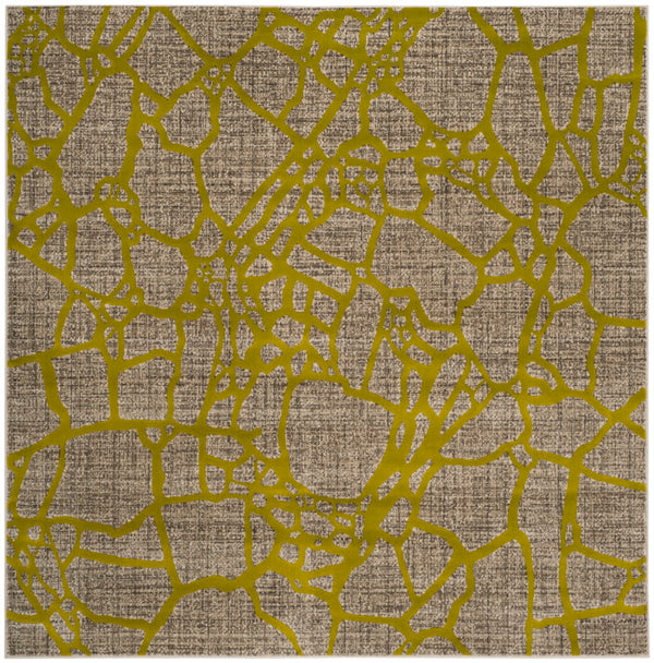 Safavieh Porcello Contemporary Area Rug In Elegant Purple And Grey - Modern Design For Any Room Decor Light Grey ,Green Polypropylene Pile Prl7737g-4