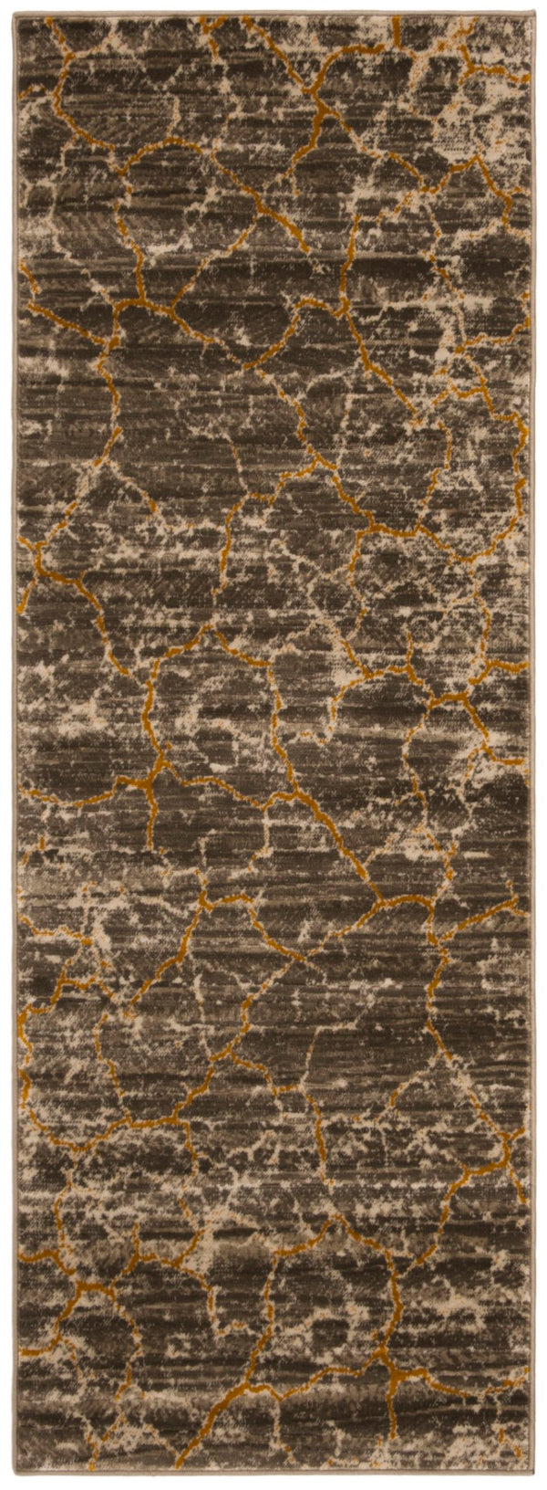 Safavieh Porcello Stunning Geometric Trellis Area Rug - Modern Design With Stain Resistance & Comfort Dark Grey ,Yellow Polypropylene Pile Prl7738c-4