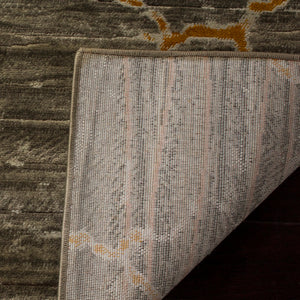 Safavieh Porcello Stunning Geometric Trellis Area Rug - Modern Design With Stain Resistance & Comfort Dark Grey ,Yellow Polypropylene Pile Prl7738c-4