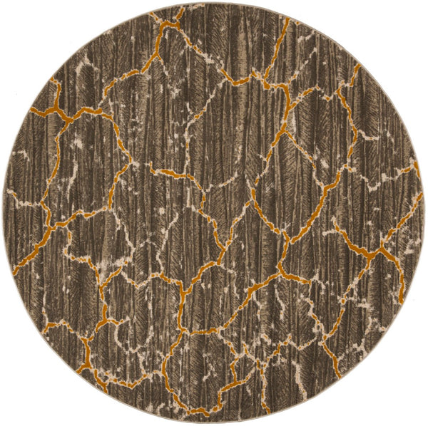 Safavieh Porcello Stunning Geometric Trellis Area Rug - Modern Design With Stain Resistance & Comfort Dark Grey ,Yellow Polypropylene Pile Prl7738c-4