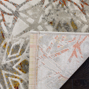 Safavieh Porcello Contemporary Area Rug With Abstract Design - Durable, Stylish, Perfect For Modern Interiors Grey ,Purple Polypropylene Pile Prl7740b-3