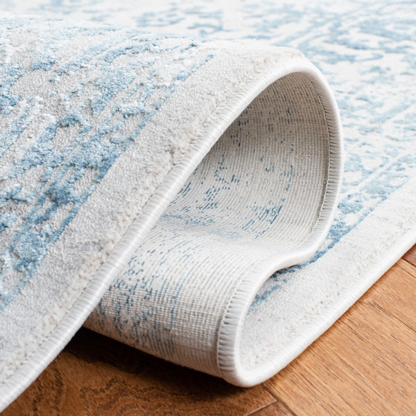 Safavieh Princeton Elegant Area Rug With Luxurious Comfort And Timeless Floral Design For Any Room Decor Blue ,Beige 65% Polyester Pile 12% Cotton 10% Viscose 9.5 % Warp Yarn 3.5%Latex Prn713m-4