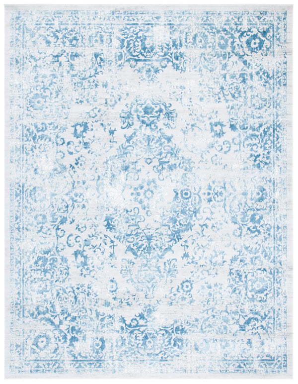 Safavieh Princeton Elegant Area Rug With Luxurious Comfort And Timeless Floral Design For Any Room Decor Blue ,Beige 65% Polyester Pile 12% Cotton 10% Viscose 9.5 % Warp Yarn 3.5%Latex Prn713m-4