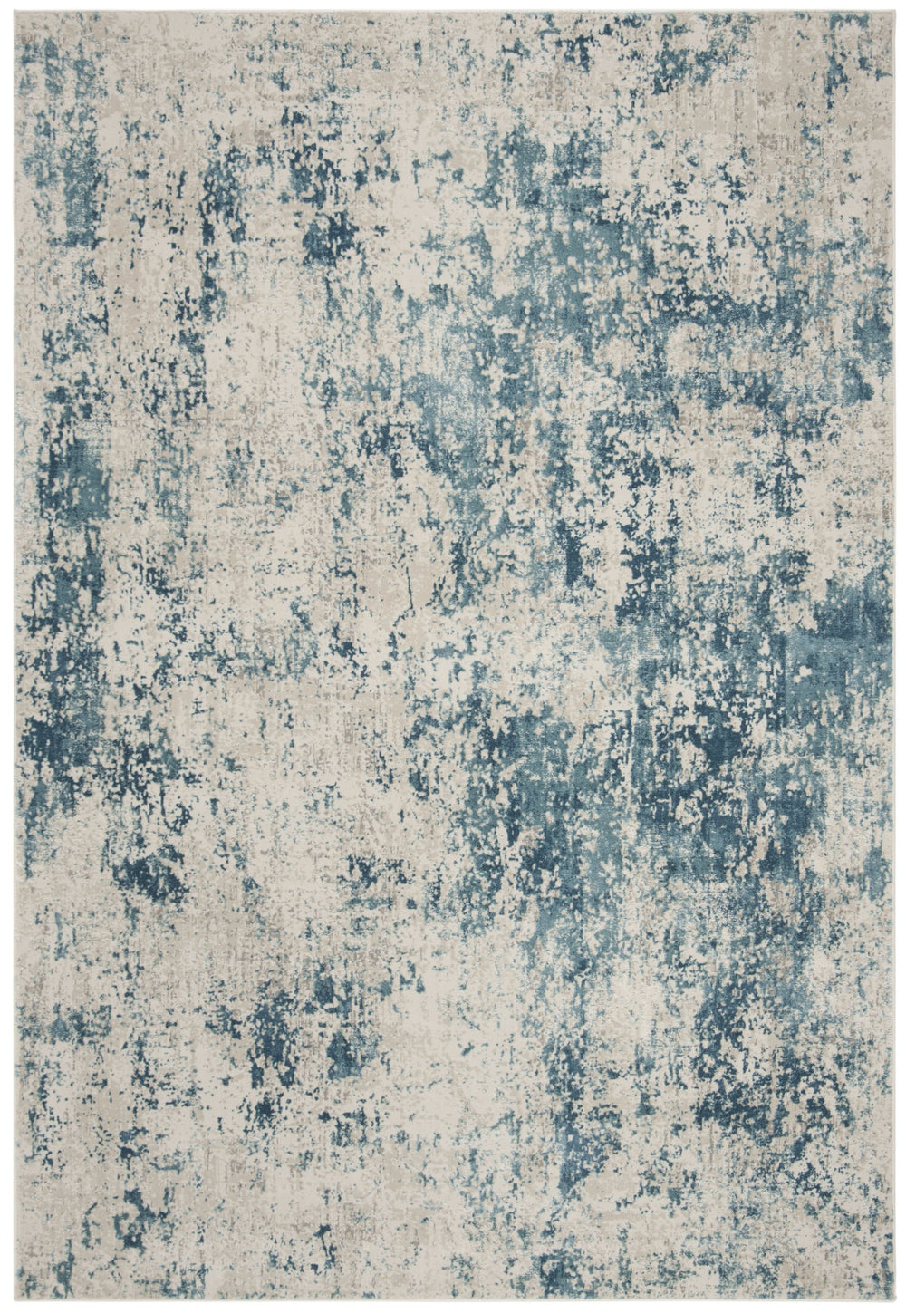 Safavieh Princeton Area Rug 6x9 Ft - Luxurious Blue & Beige Abstract Design For Modern Living Spaces Blue ,Beige 65% Polyester Pile 12% Cotton 10% Viscose 9.5 % Warp Yarn 3.5%Latex Prn716m-6