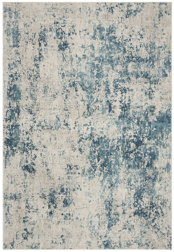 Safavieh Princeton Area Rug 6x9 Ft - Luxurious Blue & Beige Abstract Design For Modern Living Spaces Blue ,Beige 65% Polyester Pile 12% Cotton 10% Viscose 9.5 % Warp Yarn 3.5%Latex Prn716m-6