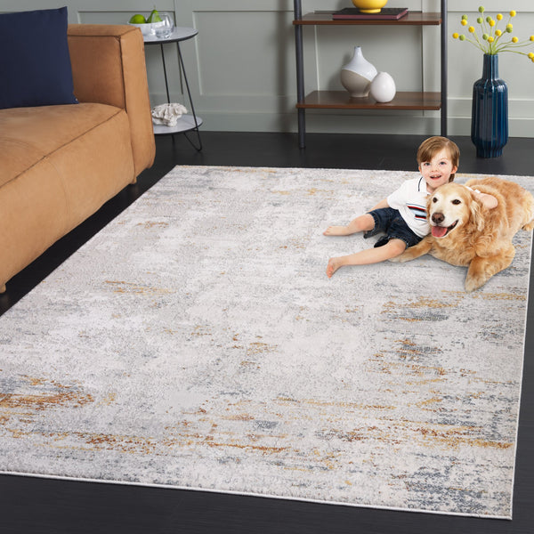 Safavieh Princeton Light Beige/Grey Runner Area Rug - Elegant 2x7 Ft Soft Luxury For High-traffic Spaces Light Beige ,Grey 65% Polyester Pile 12% Cotton 10% Viscose 9.5 % Warp Yarn 3.5%Latex Prn721a-27