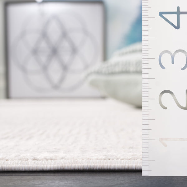 Safavieh Princeton Light Beige Area Rug 4X6 – Plush 3/4" Pile, Power-Loomed Turkey, Durable Subtle Abstract Elegance PRN728A-4