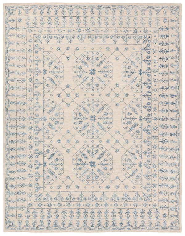 Jaipur Living Province Linde Pro07 Tufted Handmade 100% Wool Traditional Medallion Indoor Rug Ivory, Blue 100% Wool, 100% Cotton Rug160680