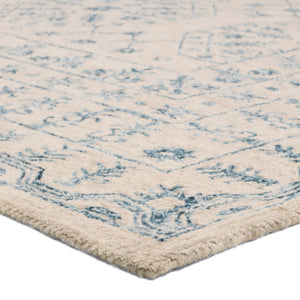 Jaipur Living Province Linde Pro07 Tufted Handmade 100% Wool Traditional Medallion Indoor Rug Ivory, Blue 100% Wool, 100% Cotton Rug160680