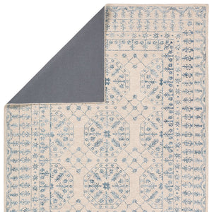 Jaipur Living Province Linde Pro07 Tufted Handmade 100% Wool Traditional Medallion Indoor Rug Ivory, Blue 100% Wool, 100% Cotton Rug160680