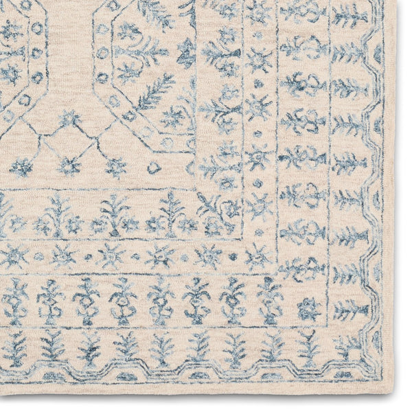 Jaipur Living Province Linde Pro07 Tufted Handmade 100% Wool Traditional Medallion Indoor Rug Ivory, Blue 100% Wool, 100% Cotton Rug160680