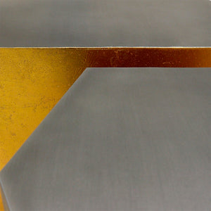 Pasargad Home Urban Chiz Style Coffee Table Set - Luxurious Geometric Design With Gold Accents Grey Iron Prr-0837