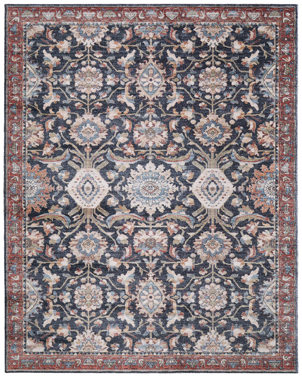 Feizy Rugs Pearson Medallion Polyester Area Rug with Plush Pile for Living and Dining Rooms 5' x 7'6" PRS39SGFNVYRSTE70