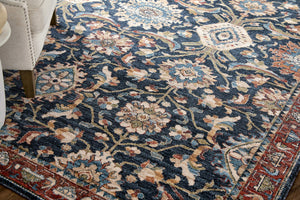 Feizy Rugs Pearson Medallion Polyester Area Rug with Plush Pile for Living and Dining Rooms 5' x 7'6" PRS39SGFNVYRSTE70