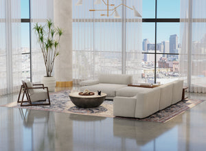 Feizy Rugs Pearson Medallion Polyester Area Rug with Plush Pile for Living and Dining Rooms 5' x 7'6" PRS39SGFNVYRSTE70