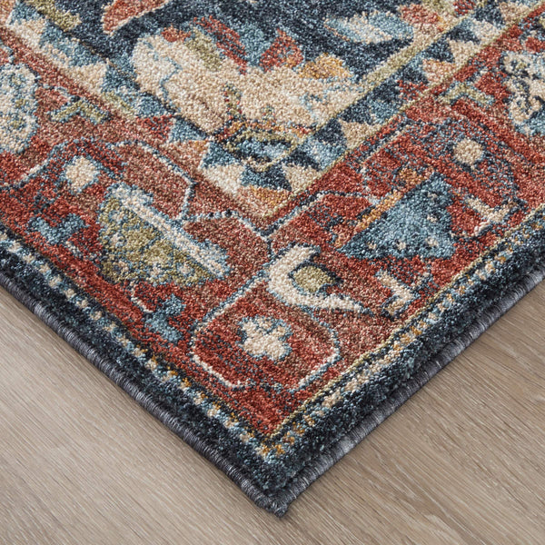 Feizy Rugs Pearson Medallion Polyester Area Rug with Plush Pile for Living and Dining Rooms 5' x 7'6" PRS39SGFNVYRSTE70