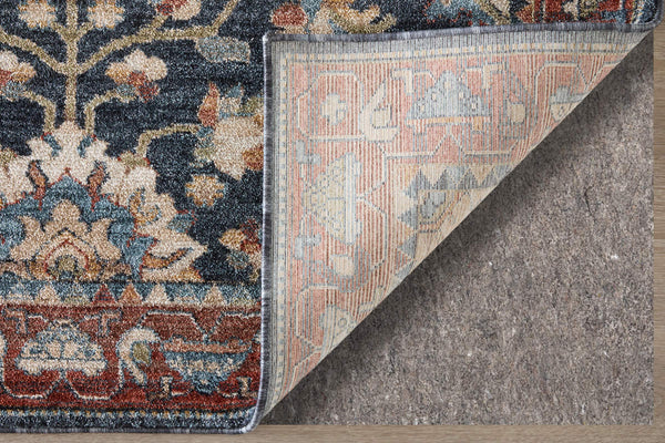 Feizy Rugs Pearson Medallion Polyester Area Rug with Plush Pile for Living and Dining Rooms 5' x 7'6" PRS39SGFNVYRSTE70