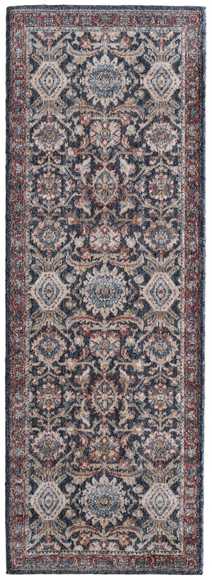Feizy Rugs Pearson Medallion Polyester Area Rug with Plush Pile for Living and Dining Rooms 2'6" x 7'3" PRS39SGFNVYRSTI02