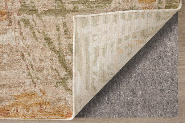 Feizy Rugs Pearson Abstract Polyester Area Rug Turkish Woven Plush Pile for Living or Bedroom 5' x 7'6" PRS39SRFBGEGRNE70