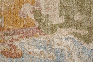 Feizy Rugs Pearson Abstract Polyester Area Rug Turkish Woven Plush Pile for Living or Bedroom 5' x 7'6" PRS39SRFBGEGRNE70