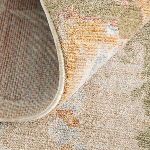 Feizy Rugs Pearson Abstract Polyester Area Rug Turkish Woven Plush Pile for Living or Bedroom 5' x 7'6" PRS39SRFBGEGRNE70