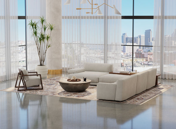 Feizy Rugs Pearson Oriental Medallion Area Rug with Plush Pile for Dining and Living Rooms 5' x 7'6" PRS39SUFBGEBGEE70