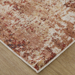 Feizy Rugs Pearson Abstract Power-Loomed Polyester Area Rug with Turkish-Inspired Ivory and Tan Design 5' x 7'6" PRS39UEFIVYRSTE70