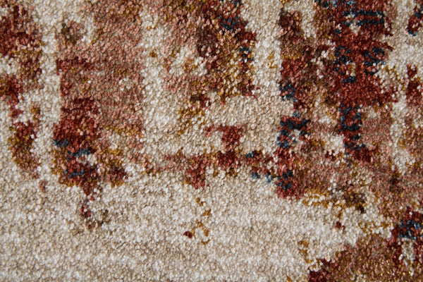 Feizy Rugs Pearson Abstract Power-Loomed Polyester Area Rug with Turkish-Inspired Ivory and Tan Design 5' x 7'6" PRS39UEFIVYRSTE70