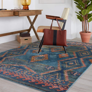 Jaipur Living Vibe by Jaipur Living Jumelle Geometric Medallion Polypropylene Rug for Room 8'10"X11'9" RUG151047