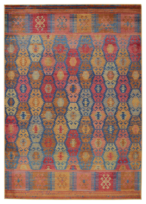Jaipur Living Vibe by Jaipur Living Eaven Geometric Tribal Polypropylene Rug for Dining Rooms 7'6"X9'6" RUG151052
