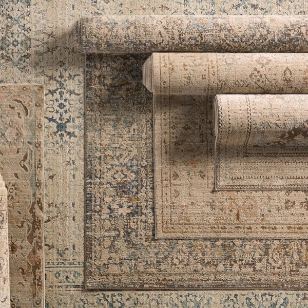 Jaipur Living Jaipur Kaia Powerloomed Vintage-Inspired Blue Gray Area Rug With Low Pile, Subtle Sheen & Durable Care 3'1"X5' RUG164951