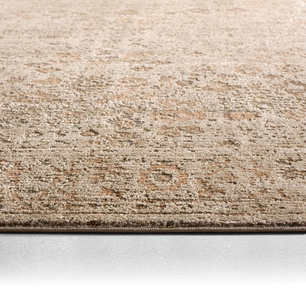 Jaipur Living Jaipur Rosealyn 18" Powerloomed Swatch — Vintage-Inspired Gray & Yellow Low-Pile Sample, Durable Elegance RSW105392