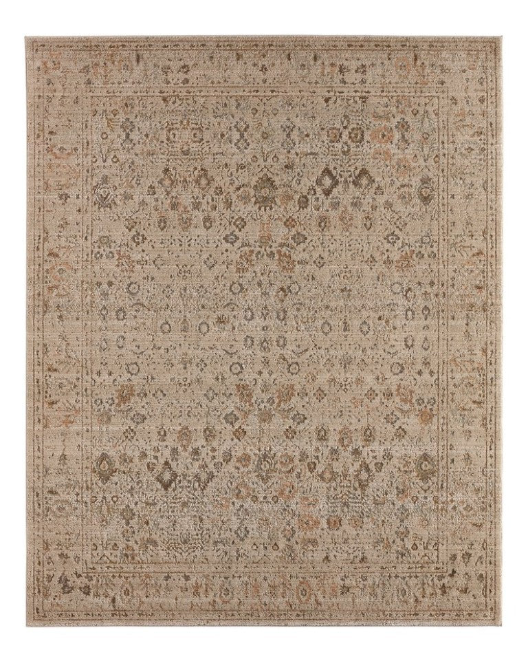 Jaipur Living Jaipur Rosealyn Powerloomed Runner Rug — Vintage-Inspired Gray & Yellow Distressed Low-Pile Durability 2'2"X12' RNR RUG165635
