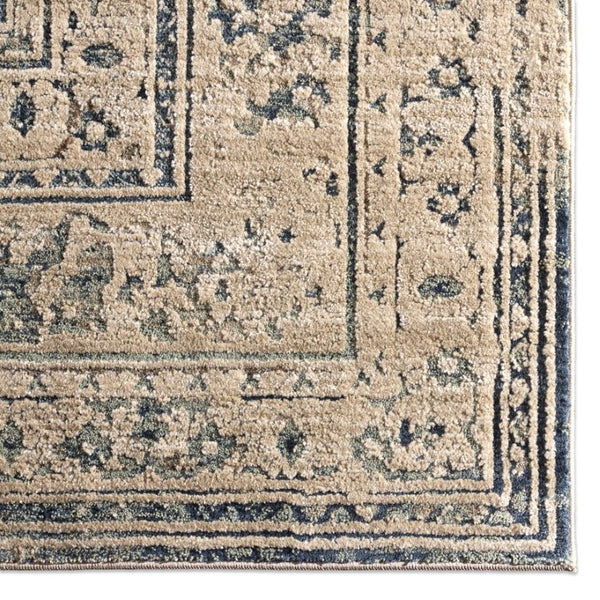 Jaipur Living Jaipur Kaia Powerloomed Vintage-Inspired Blue Gray Area Rug With Low Pile, Subtle Sheen & Durable Care 3'1"X5' RUG164951