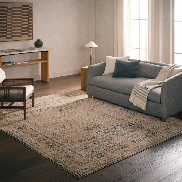 Jaipur Living Jaipur Kaia Powerloomed Vintage-Inspired Blue Gray Area Rug With Low Pile, Subtle Sheen & Durable Care 3'1"X5' RUG164951