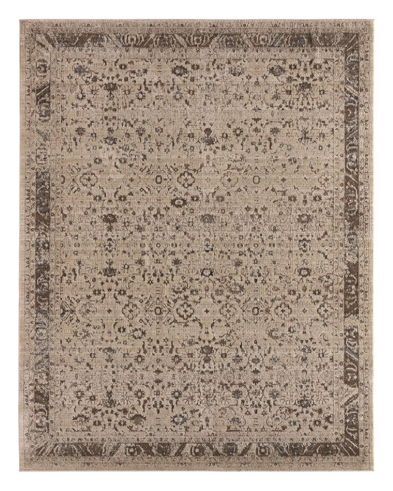 Jaipur Living Jaipur Noelle Powerloomed Gray Runner Rug With Vintage Motif, Low Pile & Subtle Sheen For Hallways 2'2"X12' RNR RUG165639
