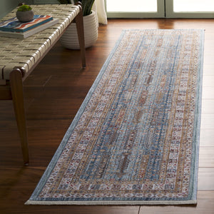Safavieh Paisley Elegant Runner Area Rug - Luxurious 100% Polyester, Plush Comfort, Timeless Traditional Style Blue ,Rust Polyester Psl860m-28