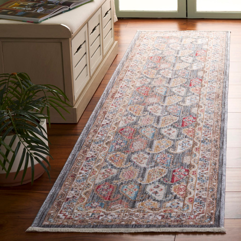 Safavieh Paisley Lush Area Rug: Traditional Meets Contemporary Elegance For A Cozy Home Upgrade Dark Grey ,Rust Polyester Psl862f-2339