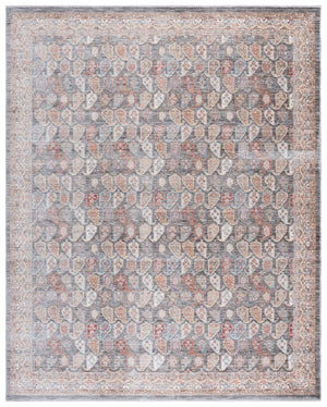 Safavieh Paisley Elegant Runner Area Rug - Luxurious 100% Polyester, Plush Comfort, Timeless Traditional Style Dark Grey ,Rust Polyester Psl862f-8