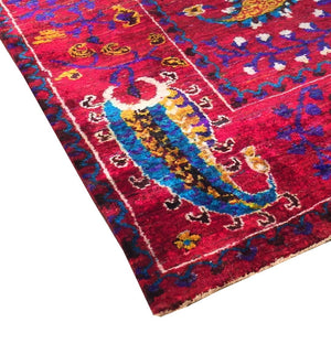 Pasargad Home Azerbaijan Collection Hand-knotted Sari Silk Area Rug - Elegant Floral Design Masterpiece   Pslk-20 5x8