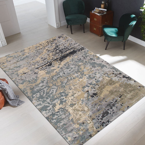 Pasargad Luxurious Hand-knotted Silk & Wool Area Rug - Stylish, Durable Elegance For Any Space   Pss-01 9x12