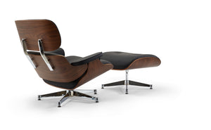 Pasargad Home Portfino Leather Lounge Chair & Ottoman - Timeless Elegance In Black Or White Black Leather Pt-t066f Blk